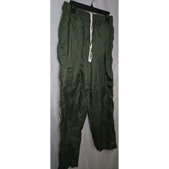 Vintage 90s Nike Pants Men’s XL Green Windbreaker Track Nylon Baggy Loose - Picture 3 of 7